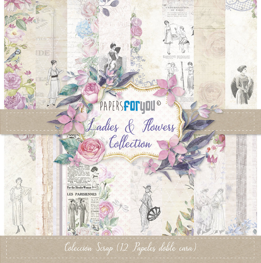 Papers For You Ladies & Flowers 12x12 Inch Paper Pack (12pcs) (PFY-1407)