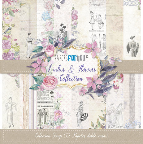 Papers For You Ladies & Flowers 12x12 Inch Paper Pack (12pcs) (PFY-1407)