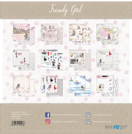 Papers For You Trendy Girl 12x12 Inch Paper Pack (12pcs) (PFY-1553)