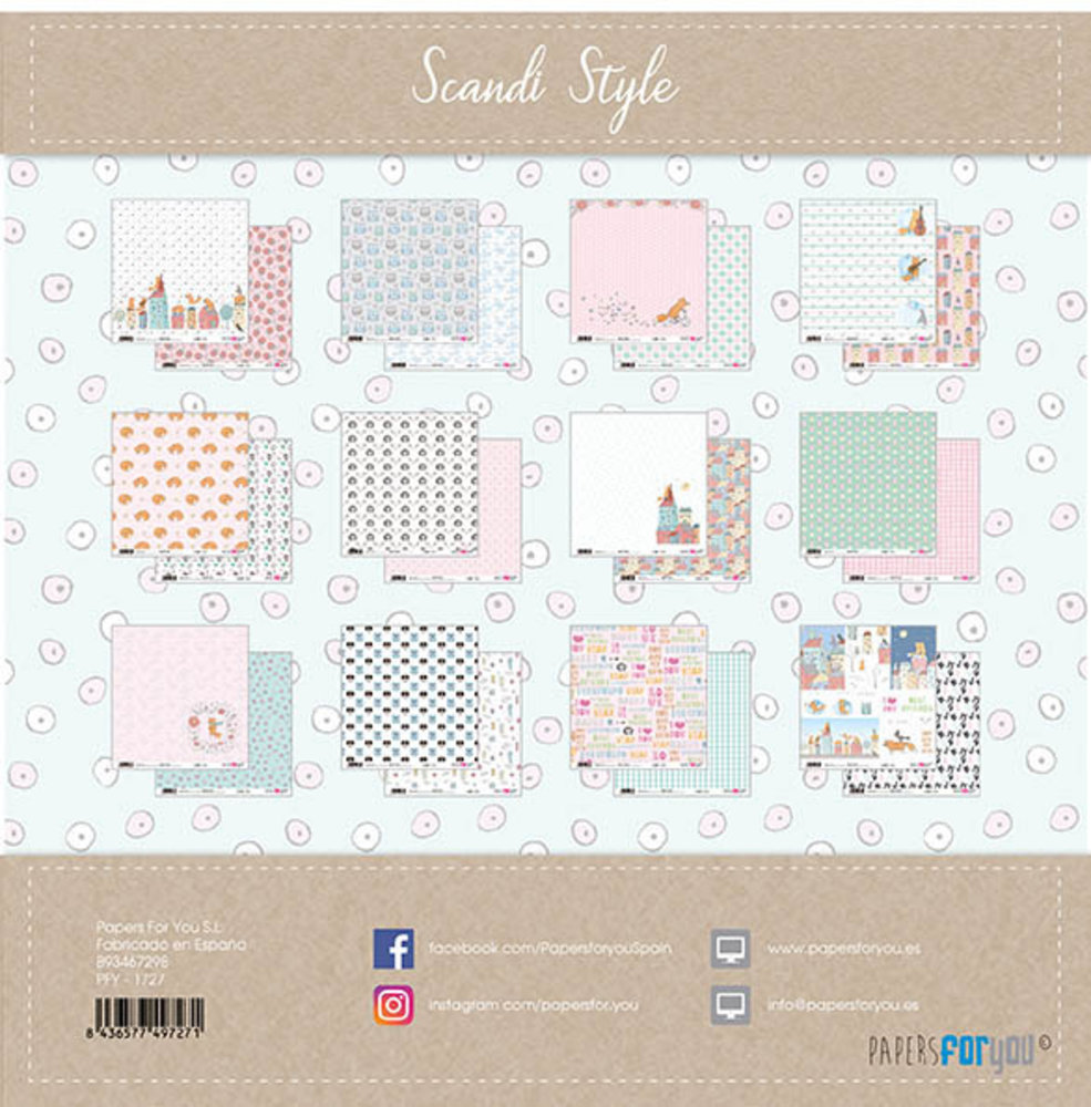 Papers For You Scandi Style 12x12 Inch Paper Pack (12pcs) (PFY-1727)