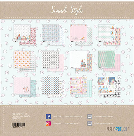 Papers For You Scandi Style 12x12 Inch Paper Pack (12pcs) (PFY-1727)