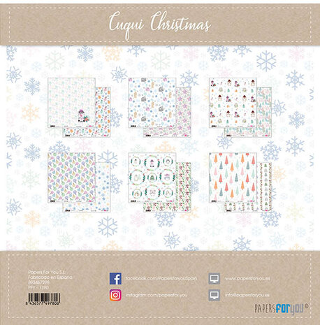 Papers For You Cuqui Christmas 12x12 Inch Paper Pack (6pcs) (PFY-1780) Papers For You Cuqui Christmas 12x12 Inch Paper Pack (6pcs) (PFY-1780)