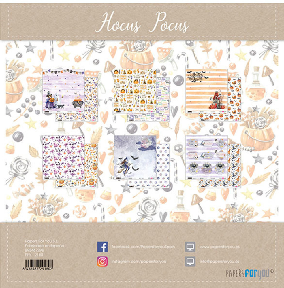 Papers For You Hocus Pocus 12x12 Inch Paper Pack (6pcs) (PFY-2180)
