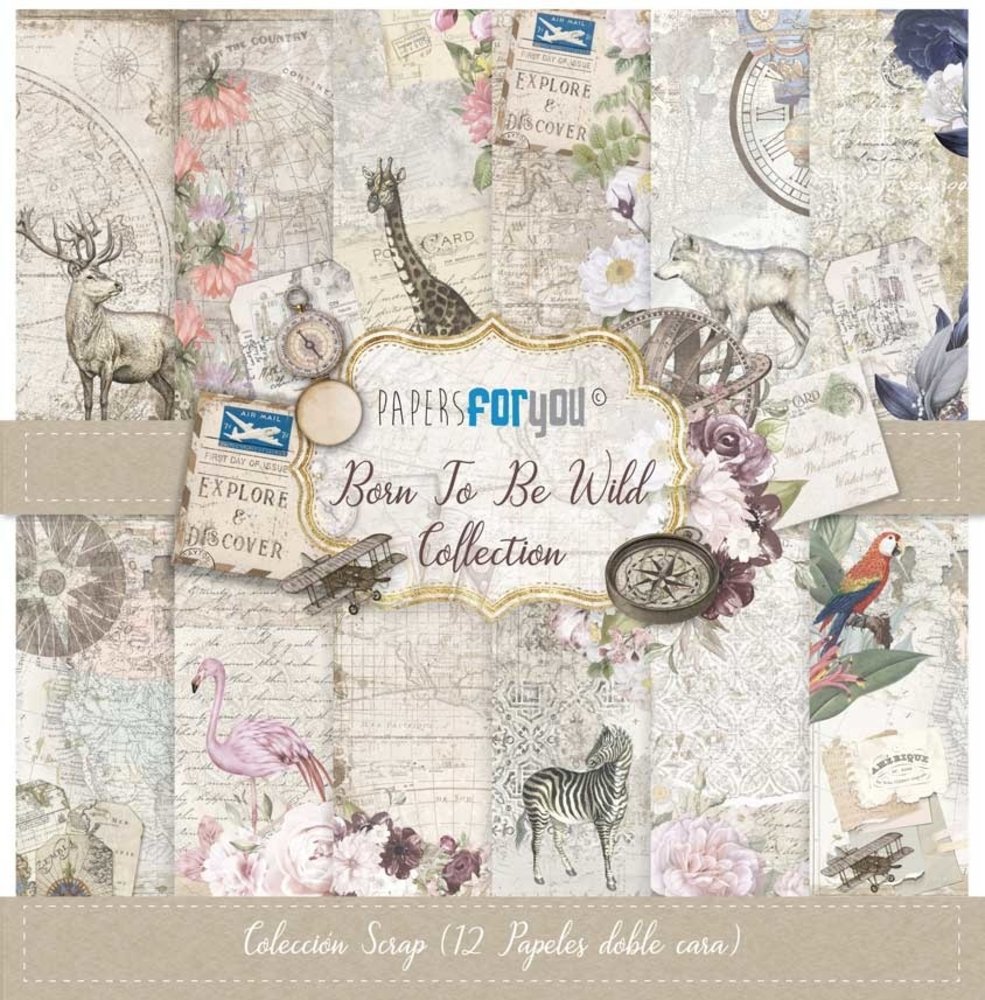 Papers For You Born To Be Wild 12x12 Inch Paper Pack (12pcs) (PFY-2238)