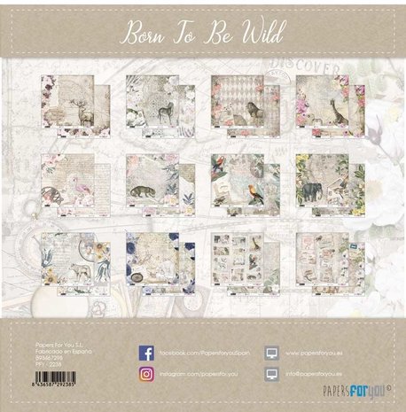 Papers For You Born To Be Wild 12x12 Inch Paper Pack (12pcs) (PFY-2238)