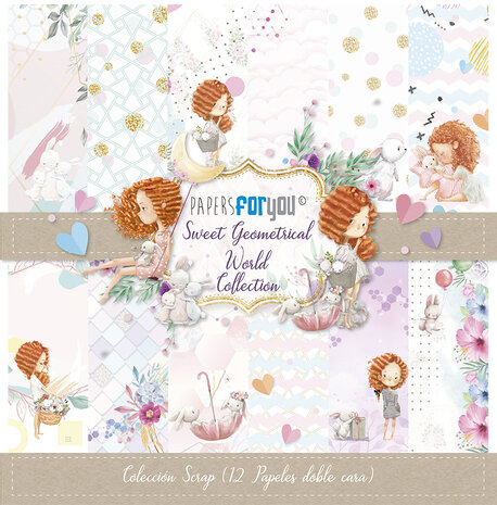 Papers For You Sweet Geometrical World 12x12 Inch Paper Pack (12pcs) (PFY-2284)