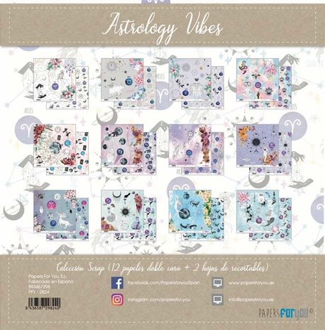 Papers For You Astrology Vibes 12x12 Inch Paper Pack (12pcs) (PFY-2824)