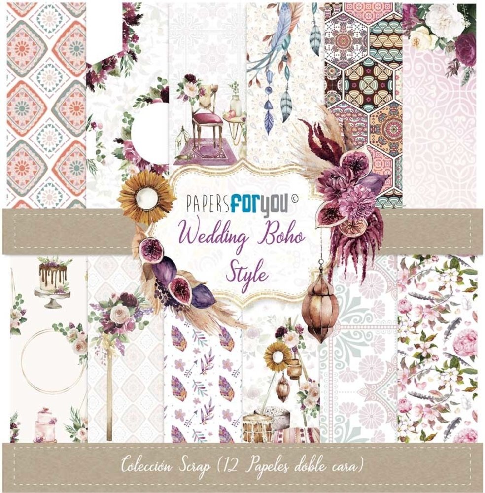 Papers For You Wedding Boho 12x12 Inch Paper Pack (12pcs) (PFY-3159) Papers For You Wedding Boho 12x12 Inch Paper Pack (12pcs) (PFY-3159)