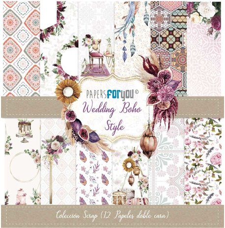 Papers For You Wedding Boho 12x12 Inch Paper Pack (12pcs) (PFY-3159) Papers For You Wedding Boho 12x12 Inch Paper Pack (12pcs) (PFY-3159)