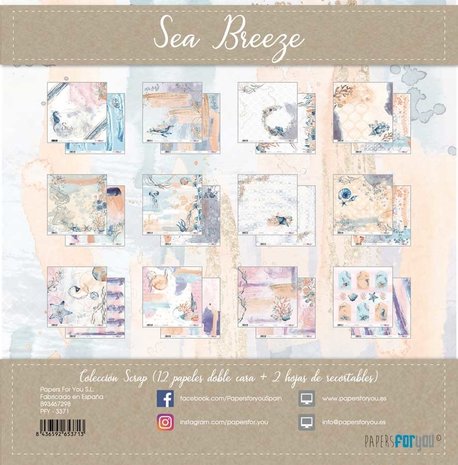 Papers For You Sea Breeze 12x12 Inch Paper Pack (12pcs) (PFY-3371)