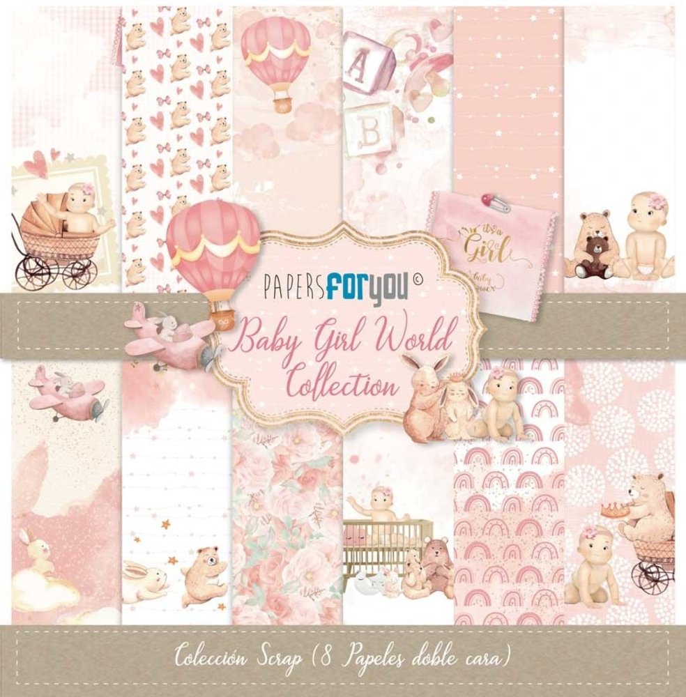 Papers For You Baby Girl World 12x12 Inch Paper Pack (8pcs) (PFY-3450) Papers For You Baby Girl World 12x12 Inch Paper Pack (8pcs) (PFY-3450)