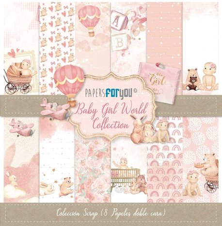 Papers For You Baby Girl World 12x12 Inch Paper Pack (8pcs) (PFY-3450) Papers For You Baby Girl World 12x12 Inch Paper Pack (8pcs) (PFY-3450)