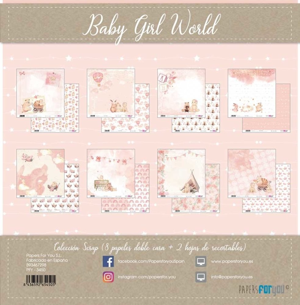 Papers For You Baby Girl World 12x12 Inch Paper Pack (8pcs) (PFY-3450) Papers For You Baby Girl World 12x12 Inch Paper Pack (8pcs) (PFY-3450)