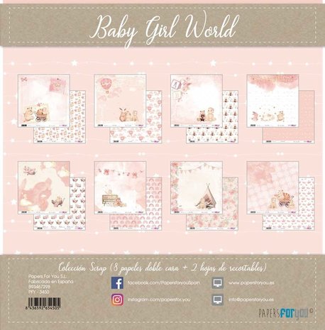 Papers For You Baby Girl World 12x12 Inch Paper Pack (8pcs) (PFY-3450) Papers For You Baby Girl World 12x12 Inch Paper Pack (8pcs) (PFY-3450)