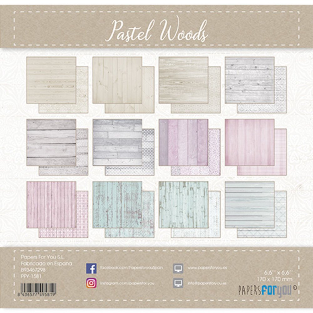 Papers For You Pastel Woods 6x6 Inch Paper Pack (24pcs) (PFY-1581)