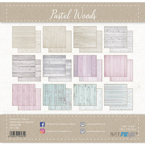 Papers For You Pastel Woods 6x6 Inch Paper Pack (24pcs) (PFY-1581)