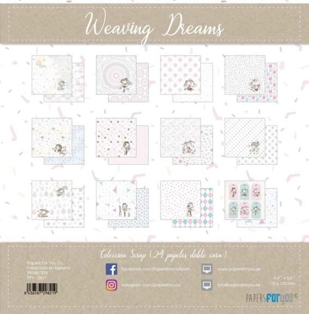 Papers For You Weaving Dreams 6x6 Inch Paper Pack (24pcs) (PFY-2821)