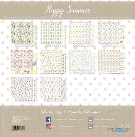 Papers For You Happy Summer 6x6 Inch Paper Pack (24pcs) (PFY-2822)
