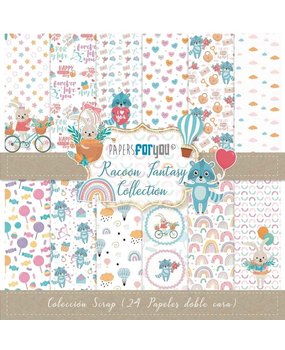 Papers For You Racoon Fantasy 6x6 Inch Paper Pack (24pcs) (PFY-2856)* Papers For You Racoon Fantasy 6x6 Inch Paper Pack (24pcs) (PFY-2856)*