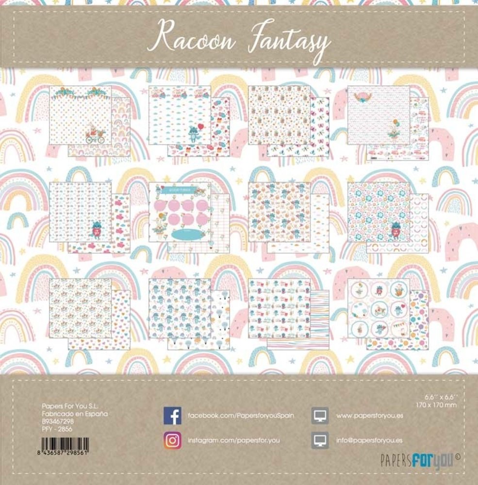 Papers For You Racoon Fantasy 6x6 Inch Paper Pack (24pcs) (PFY-2856)