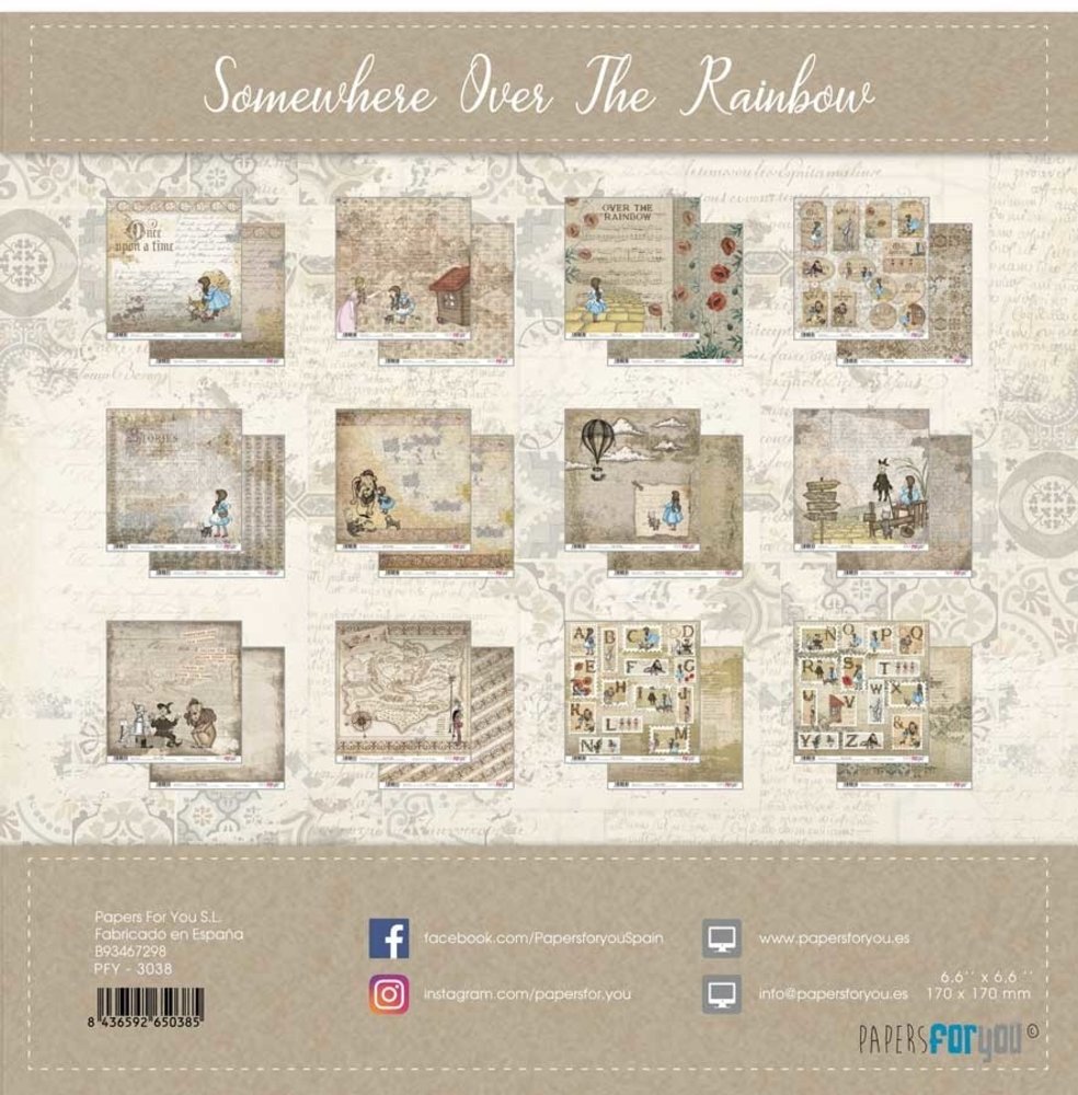 Papers For You Somewhere Over The Rainbow 6x6 Inch Paper Pack (24pcs) (PFY-3038) Papers For You Somewhere Over The Rainbow 6x6 Inch Paper Pack (24pcs) (PFY-3038)