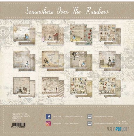 Papers For You Somewhere Over The Rainbow 6x6 Inch Paper Pack (24pcs) (PFY-3038) Papers For You Somewhere Over The Rainbow 6x6 Inch Paper Pack (24pcs) (PFY-3038)