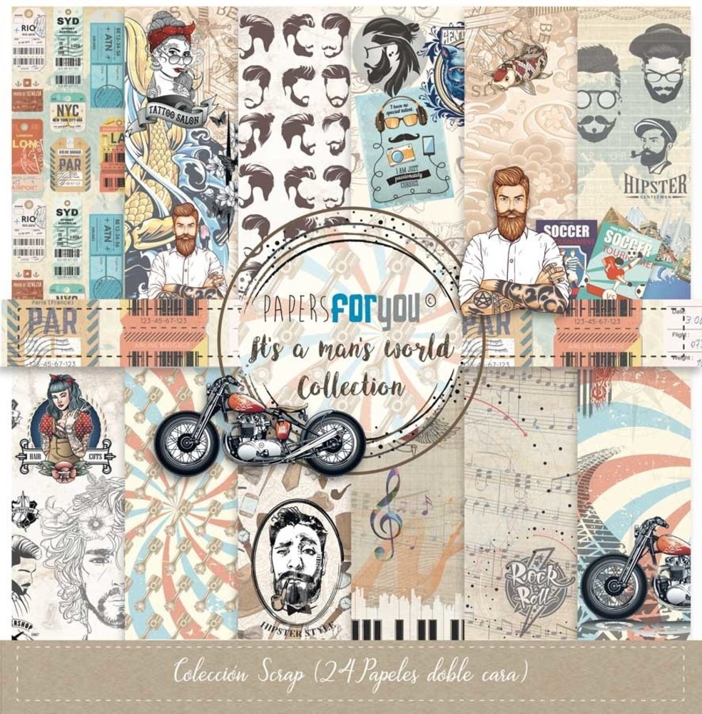 Papers For You It`s a Man`s World 6x6 Inch Paper Pack (24pcs) (PFY-3043)