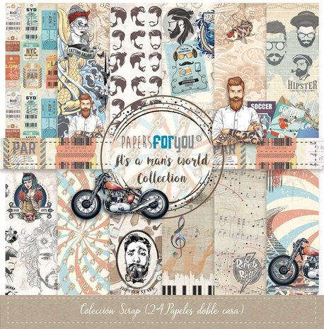 Papers For You It`s a Man`s World 6x6 Inch Paper Pack (24pcs) (PFY-3043)