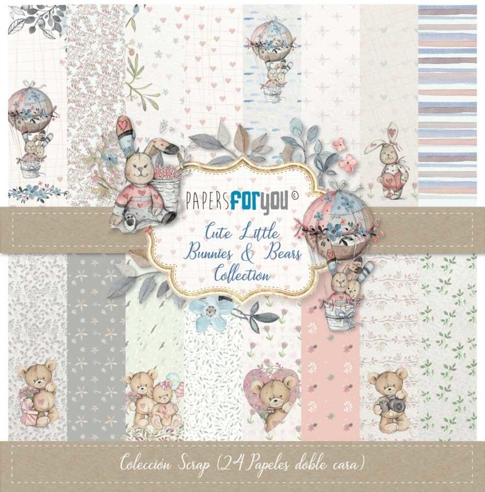 Papers For You Cute Little Bunnies & Bears 6x6 Inch Paper Pack (24pcs) (PFY-3044) Papers For You Cute Little Bunnies & Bears 6x6 Inch Paper Pack (24pcs) (PFY-3044)