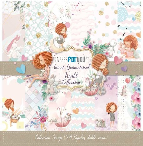 Papers For You Sweet Geometrical World 6x6 Inch Paper Pack (24pcs) (PFY-3046)