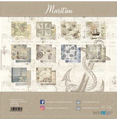 Papers For You Maritim 6x6 Inch Paper Pack (24pcs) (PFY-3048)