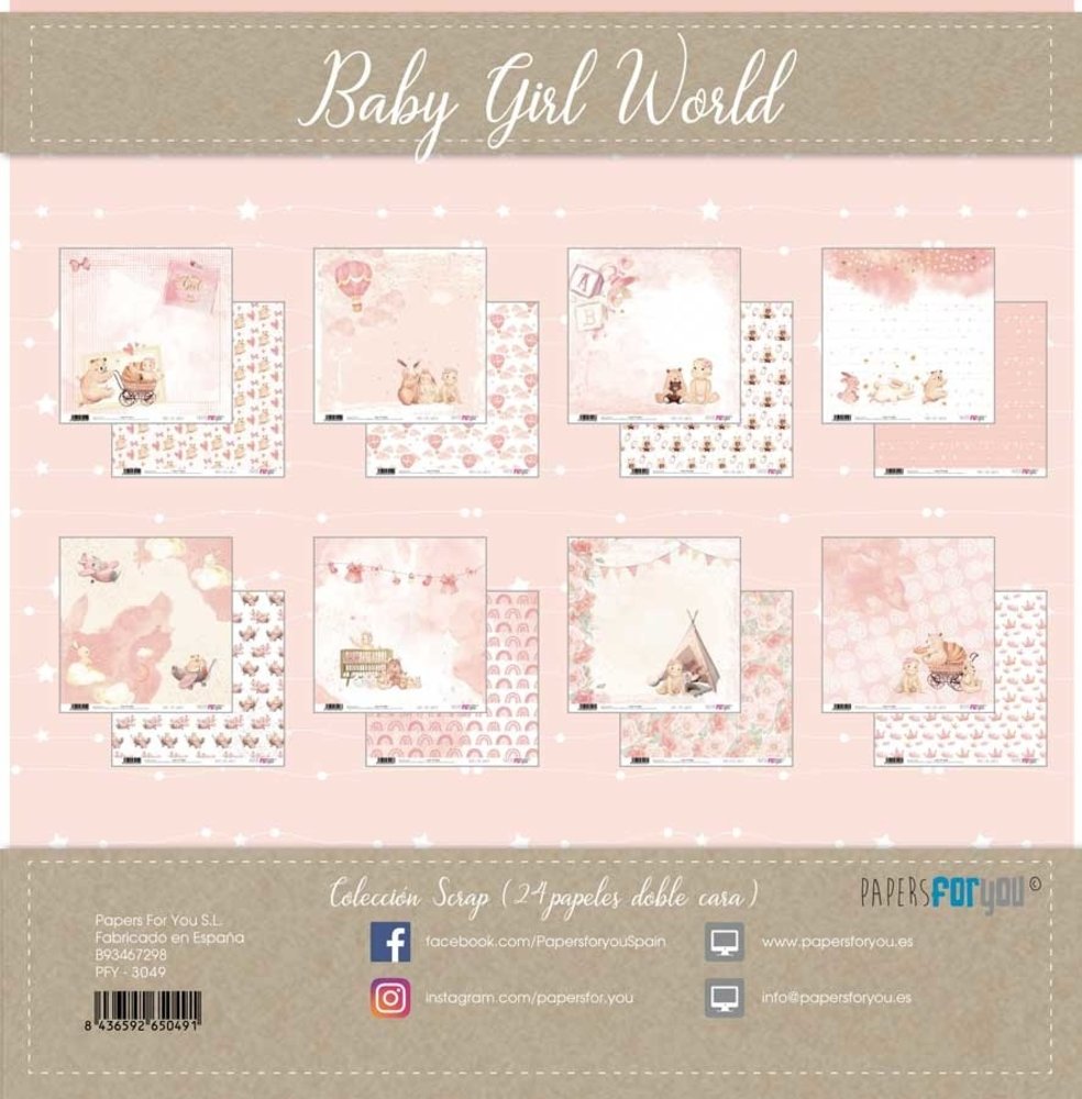 Papers For You Baby Girl World 6x6 Inch Paper Pack (24pcs) (PFY-3049) Papers For You Baby Girl World 6x6 Inch Paper Pack (24pcs) (PFY-3049)
