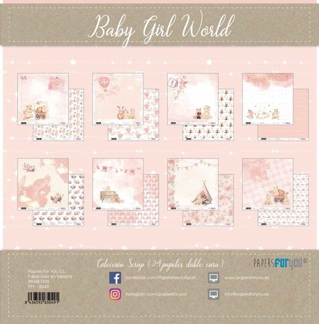Papers For You Baby Girl World 6x6 Inch Paper Pack (24pcs) (PFY-3049) Papers For You Baby Girl World 6x6 Inch Paper Pack (24pcs) (PFY-3049)