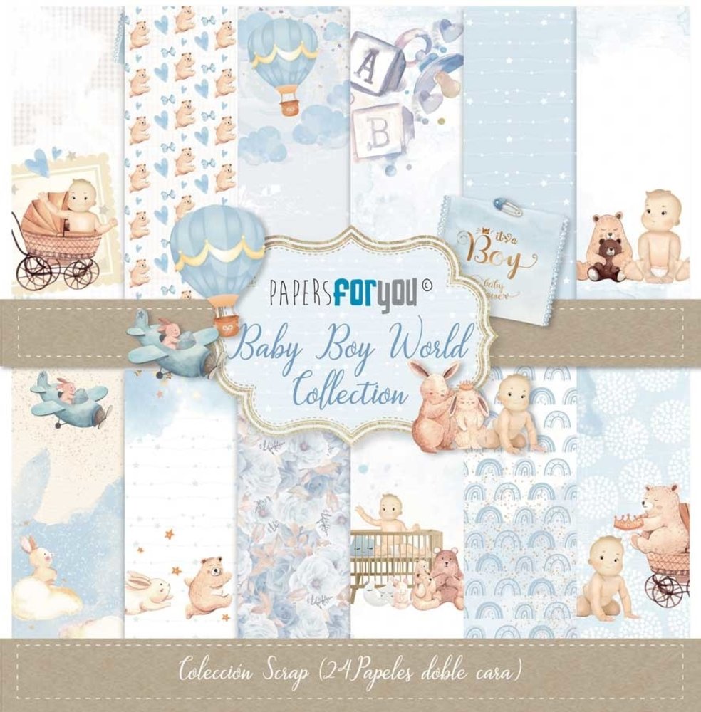 Papers For You Baby Boy World 6x6 Inch Paper Pack (24pcs) (PFY-3050)
