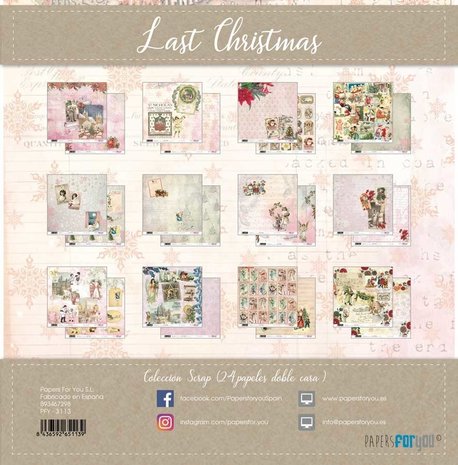 Papers For You Last Christmas 6x6 Inch Paper Pack (24pcs) (PFY-3113)