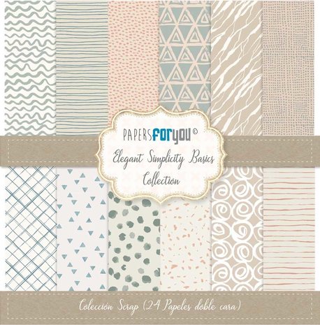 Papers For You Elegant Simplicity Basics 6x6 Inch Paper Pack (24pcs) (PFY-3279)