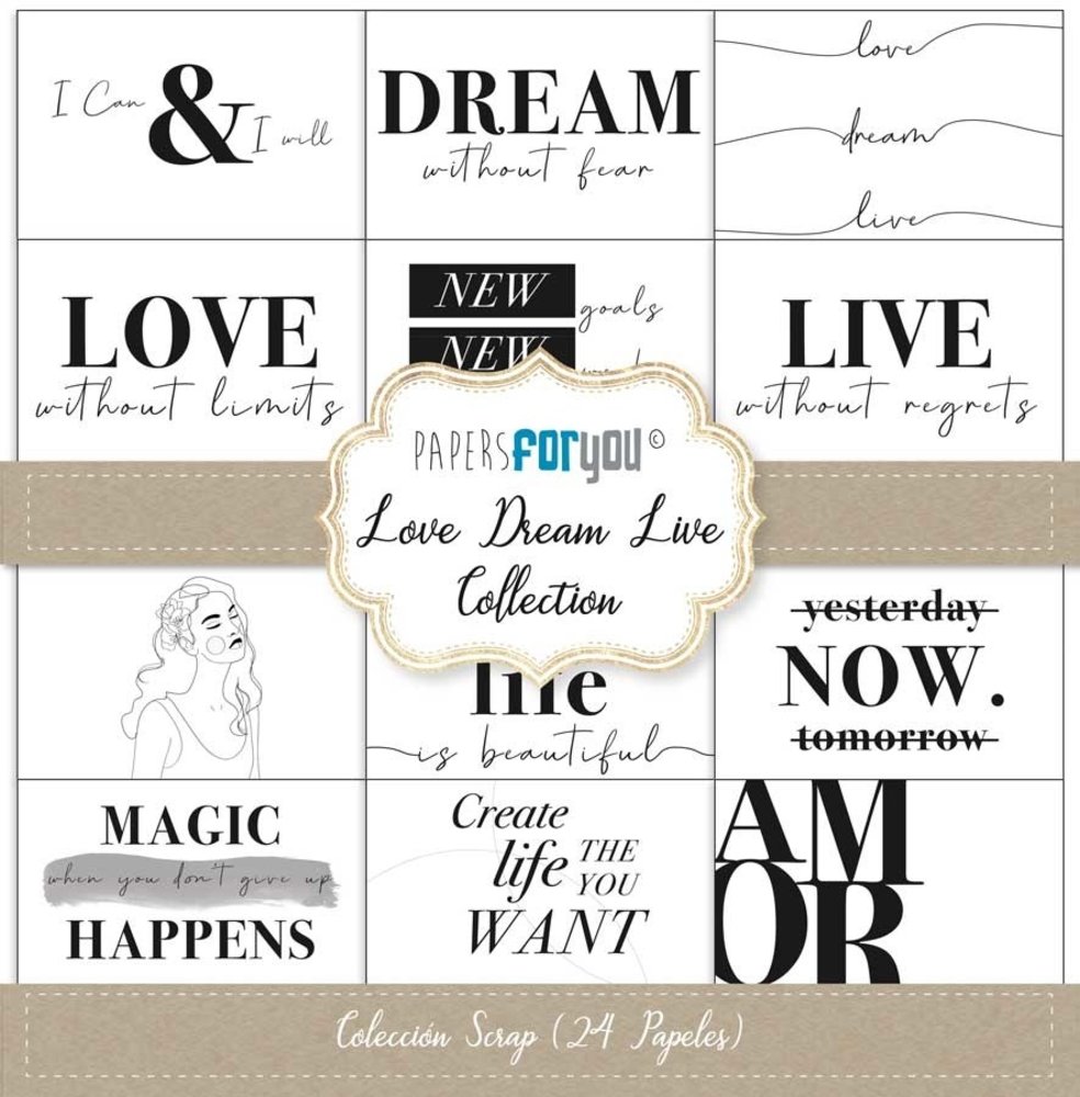 Papers For You Love Dream Live 6x6 Inch Paper Pack (24pcs) (PFY-3969)