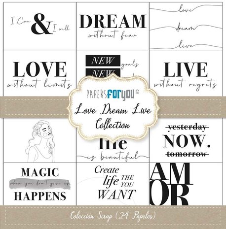 Papers For You Love Dream Live 6x6 Inch Paper Pack (24pcs) (PFY-3969)
