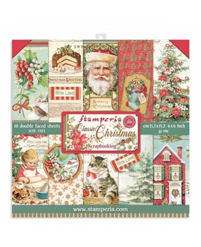 Stamperia Classic Christmas 6x6 Inch Paper Pack (SBBXS06) Stamperia Classic Christmas 6x6 Inch Paper Pack (SBBXS06)