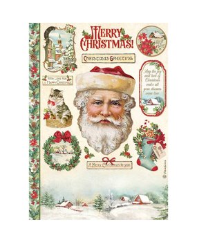 Stamperia Classic Christmas Santa Claus Rice Paper A4 (DFSA4593)