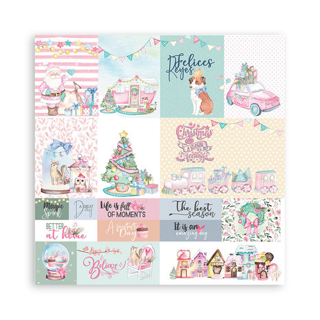 Stamperia Christmas Rose 12x12 Inch MAXI PAD (SBBXLB12) Stamperia Christmas Rose 12x12 Inch MAXI PAD (SBBXLB12)