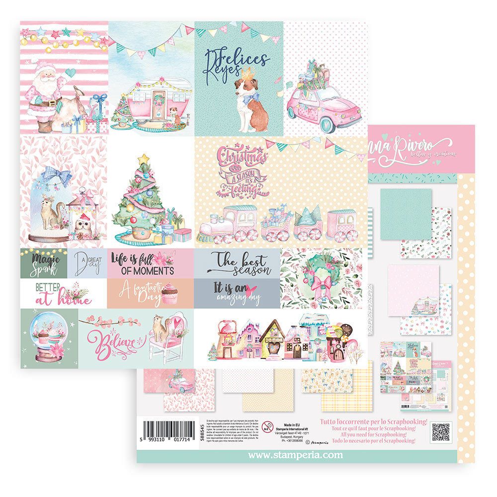 Stamperia Christmas Rose 8x8 Inch Paper Pack (SBBS45) Stamperia Christmas Rose 8x8 Inch Paper Pack (SBBS45)