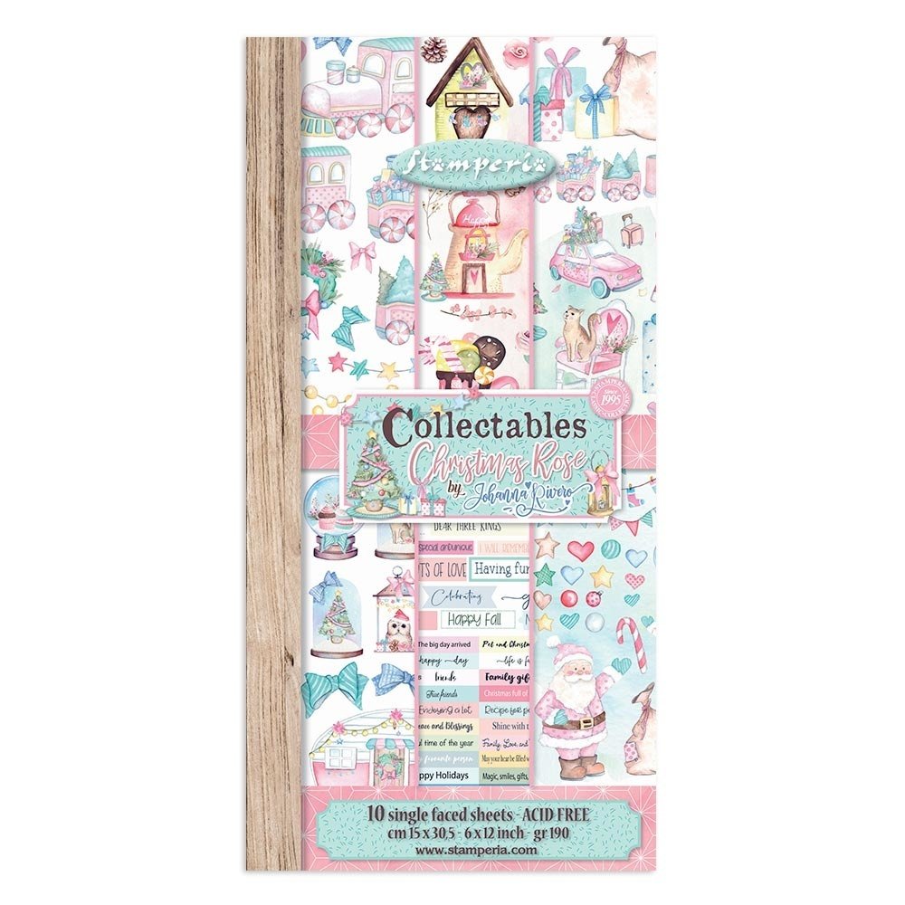 Stamperia Christmas Rose 6x12 Inch Paper Pack (SBBVB05) Stamperia Christmas Rose 6x12 Inch Paper Pack (SBBVB05)