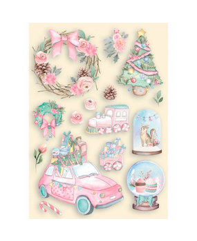 Stamperia Christmas Rose Colored Wooden Shapes A6 (KLSPA617)* Stamperia Christmas Rose Colored Wooden Shapes A6 (KLSPA617)*