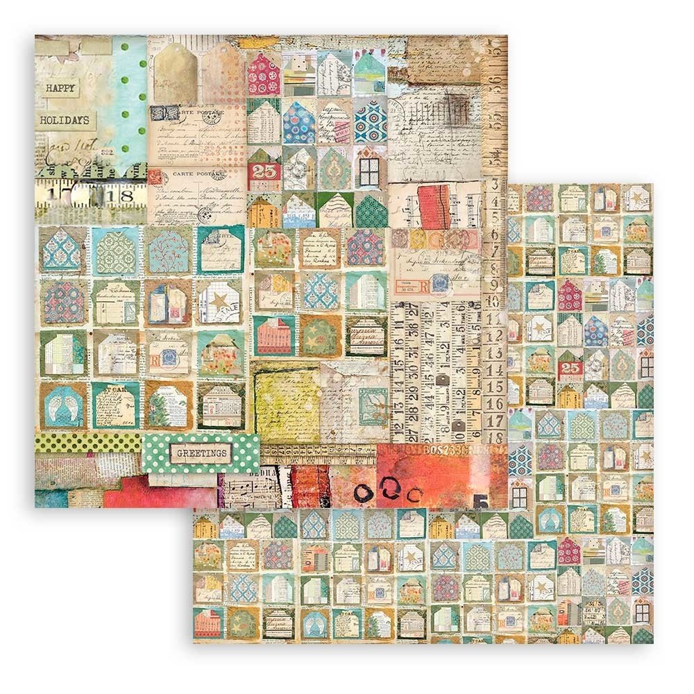 Stamperia Christmas Patchwork 6x6 Inch Paper Pack (SBBXS05)