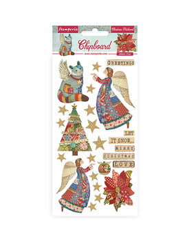 Stamperia Chipboard Christmas Patchwork 15x30cm (DFLCB35) Stamperia Chipboard Christmas Patchwork 15x30cm (DFLCB35)