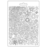 Stamperia Christmas Patchwork Texture Impression Stars Soft Mould A5 (K3PTA584)*