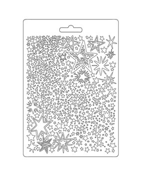 Stamperia Christmas Patchwork Texture Impression Stars Soft Mould A5 (K3PTA584)*