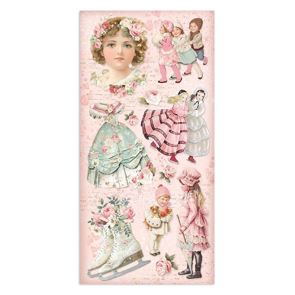 Stamperia Pink Christmas 6x12 Inch Paper Pack (SBBV09) Stamperia Pink Christmas 6x12 Inch Paper Pack (SBBV09)