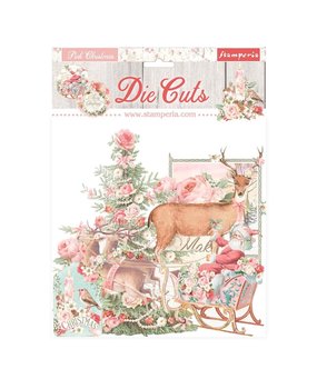 Stamperia Pink Christmas Die Cuts (DFLDC458)
